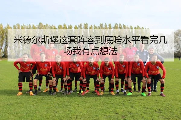 米德尔斯堡这套阵容到底啥水平看完几场我有点想法